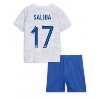 Echipament fotbal Franţa William Saliba #17 Tricou Deplasare Mondial 2022 pentru copii maneca scurta (+ Pantaloni scurti)